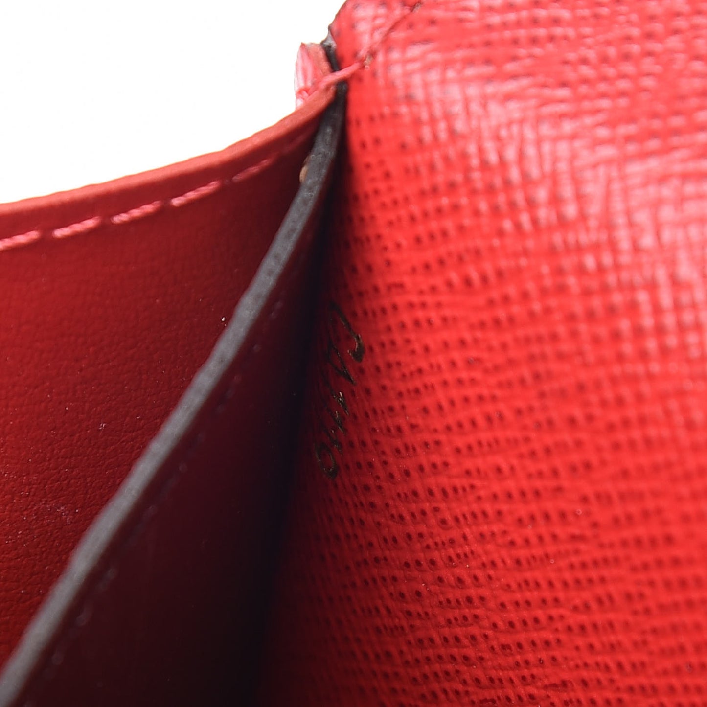 Damier Ebene Emilie Wallet Red