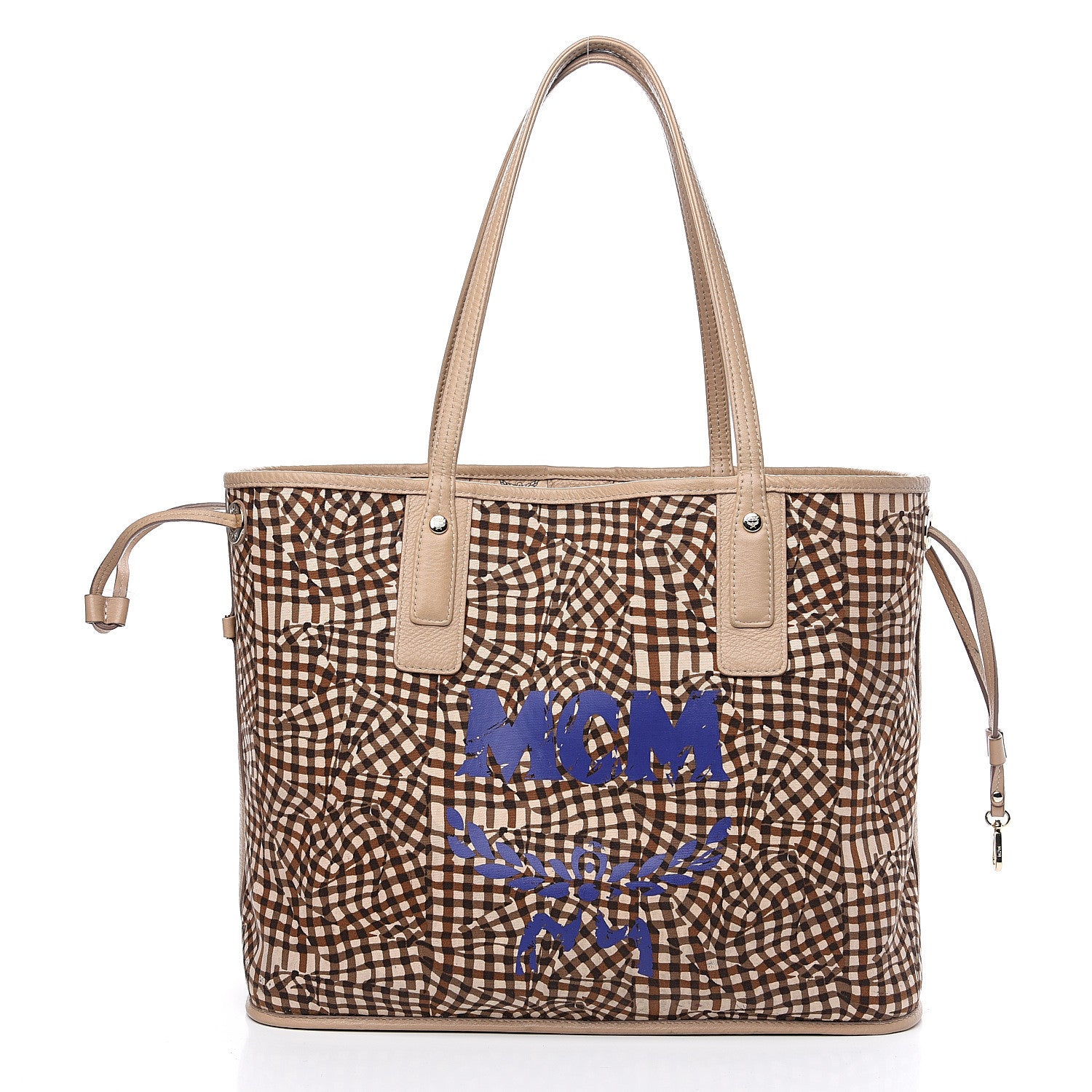MCM Visetos Medium Liz Reversible Shopper Tote Beige 2 of 17