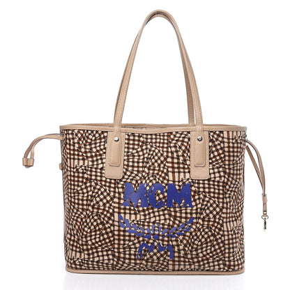 MCM Visetos Medium Liz Reversible Shopper Tote Beige 2 of 17
