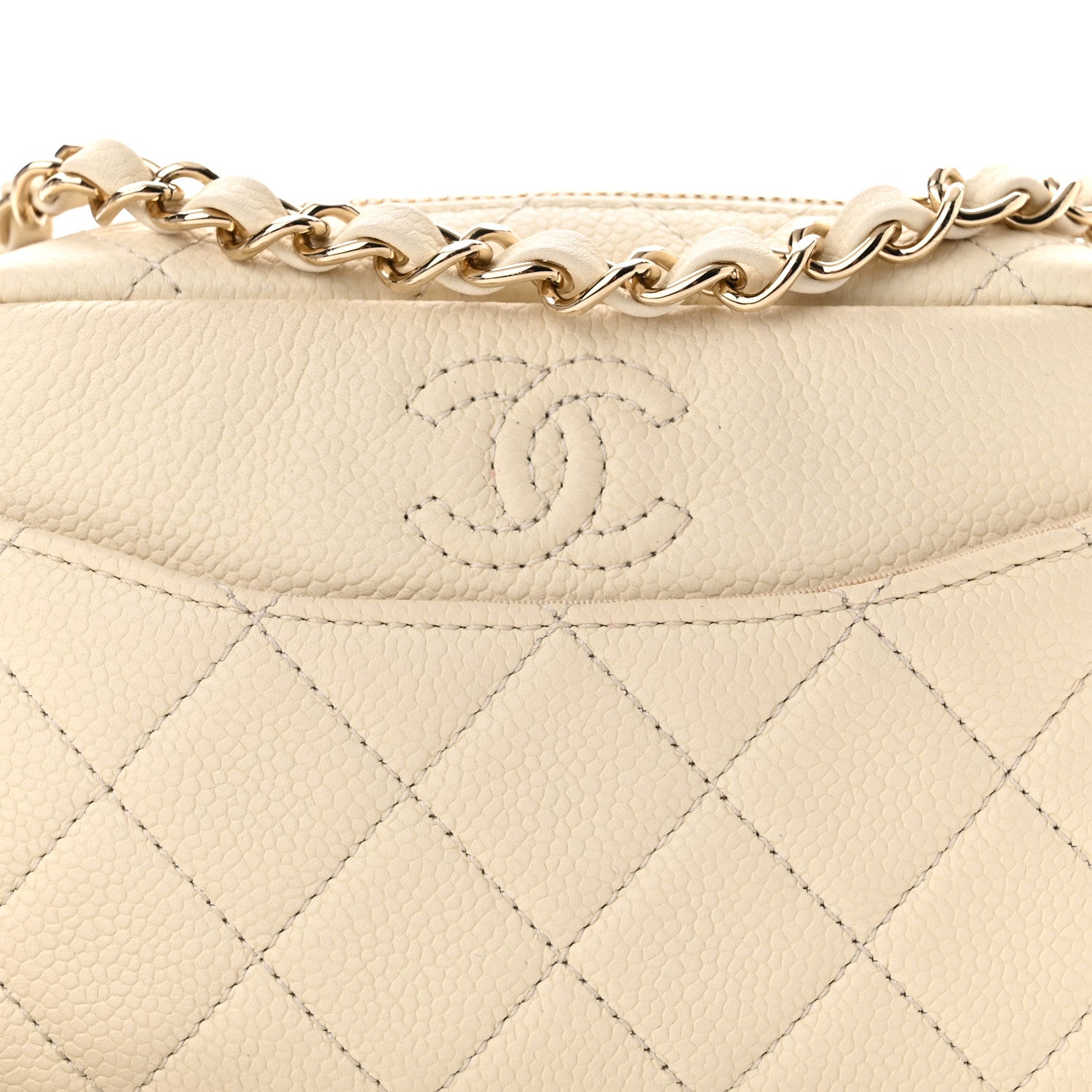 Chanel Caviar Quilted Mini Coco Tassel Camera Case White 8 of 11
