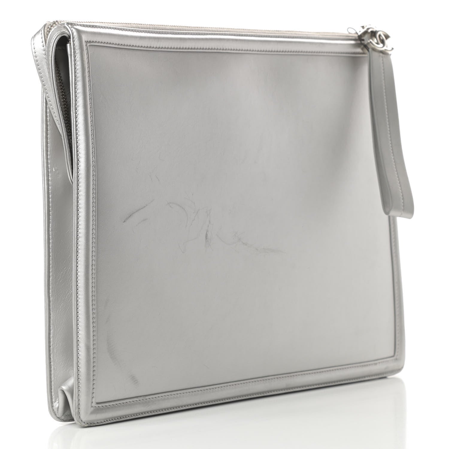 Chanel Lambskin LED Boy 2.0 Clutch Silver 4 of 15