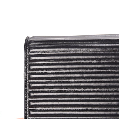 Saint Laurent Ribbed Calfskin Opium Monogram Chain Wallet Black 12 of 17