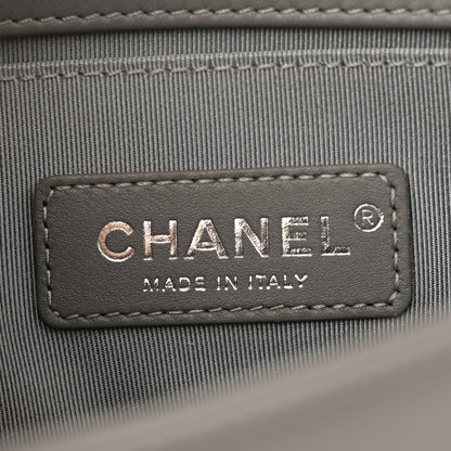 Chanel Calfskin Chevron Quilted Small Boy Flap Grey 6 of 12