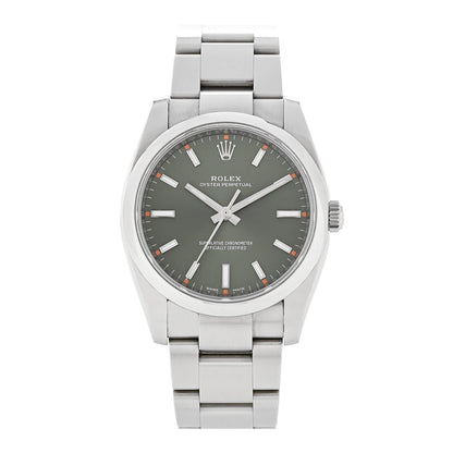Rolex Stainless Steel 34mm Oyster Perpetual Watch Olive Green 114200 1 of 5