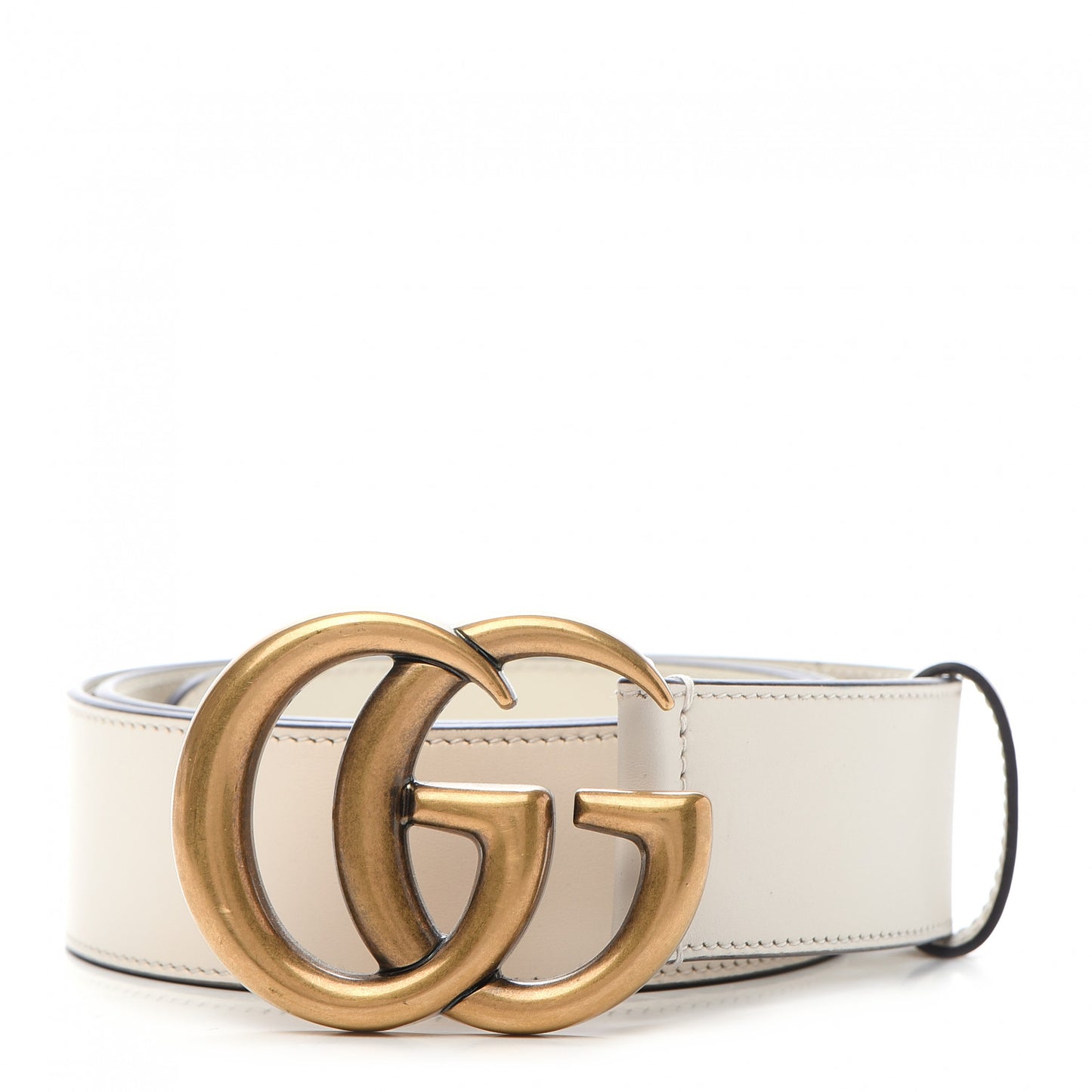 Calfskin Double G 40mm Belt 85 34 Mystic White