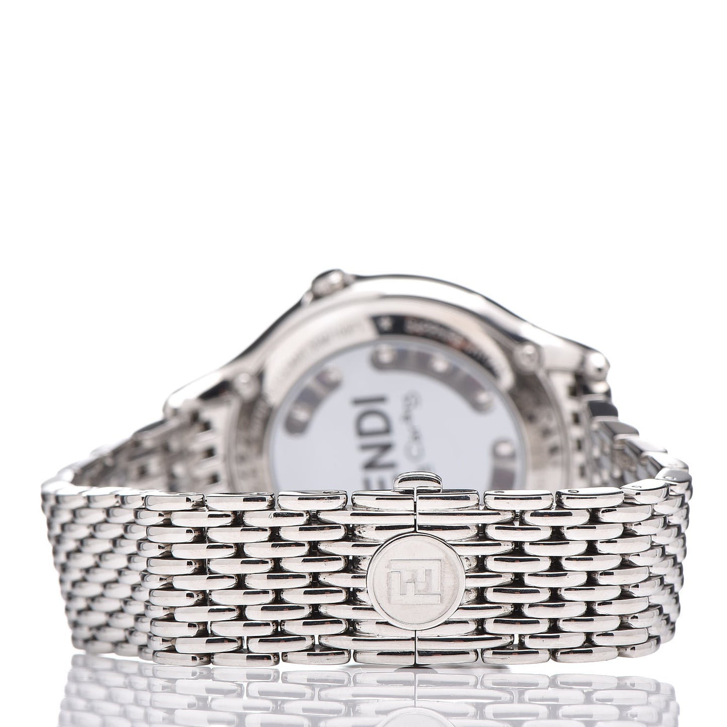 Stainless Steel Diamond Topaz 38mm Crazy Carats Rotating Gem Quartz Watch