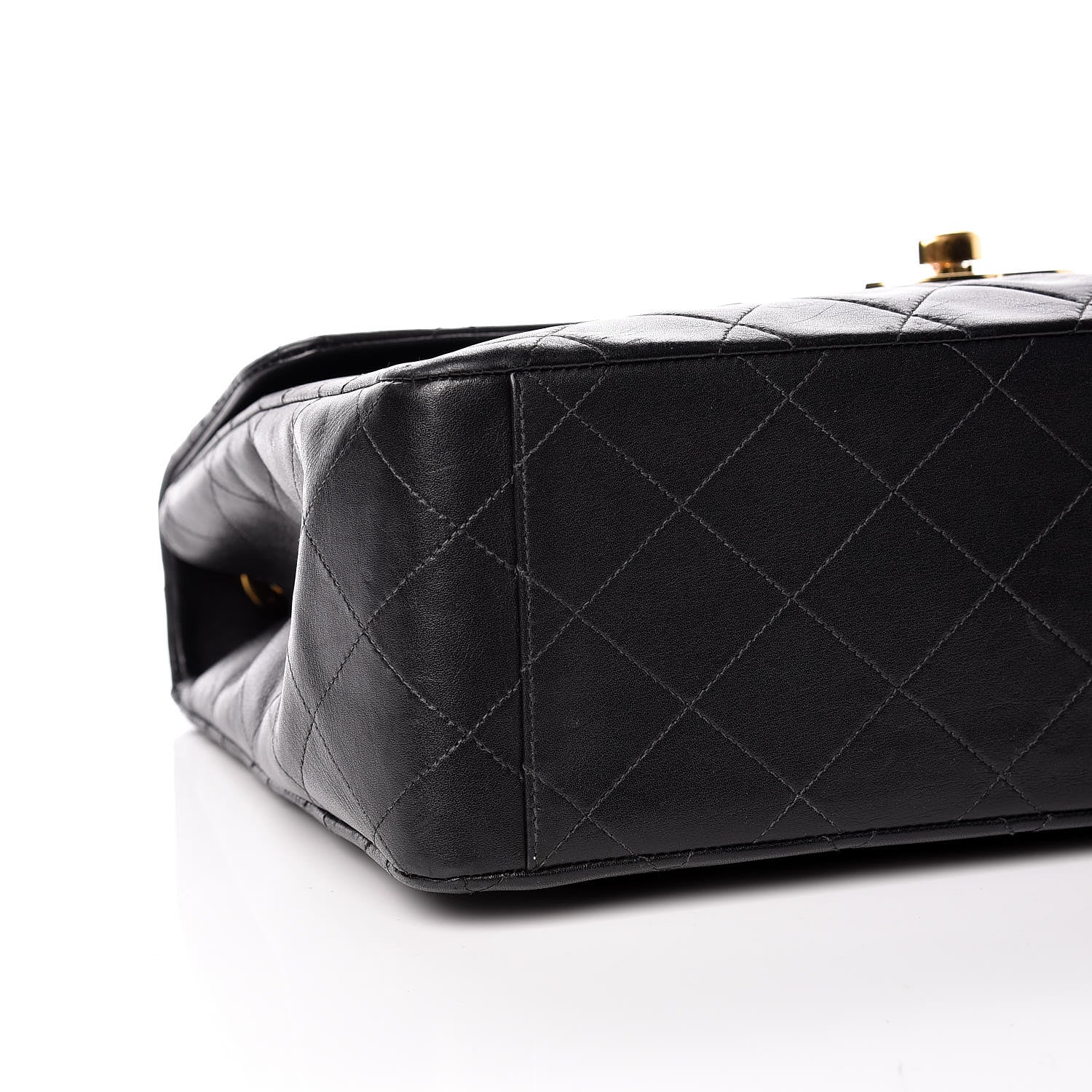 Chanel Lambskin Quilted XL Jumbo Single Flap Black 8 of 19