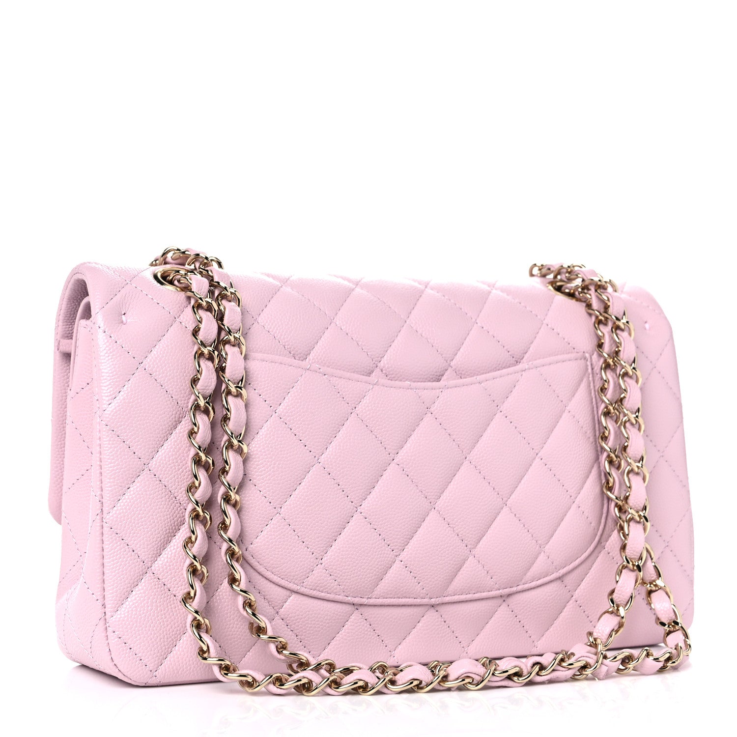 Chanel Caviar Quilted Medium Double Flap Light Pink 3 of 10