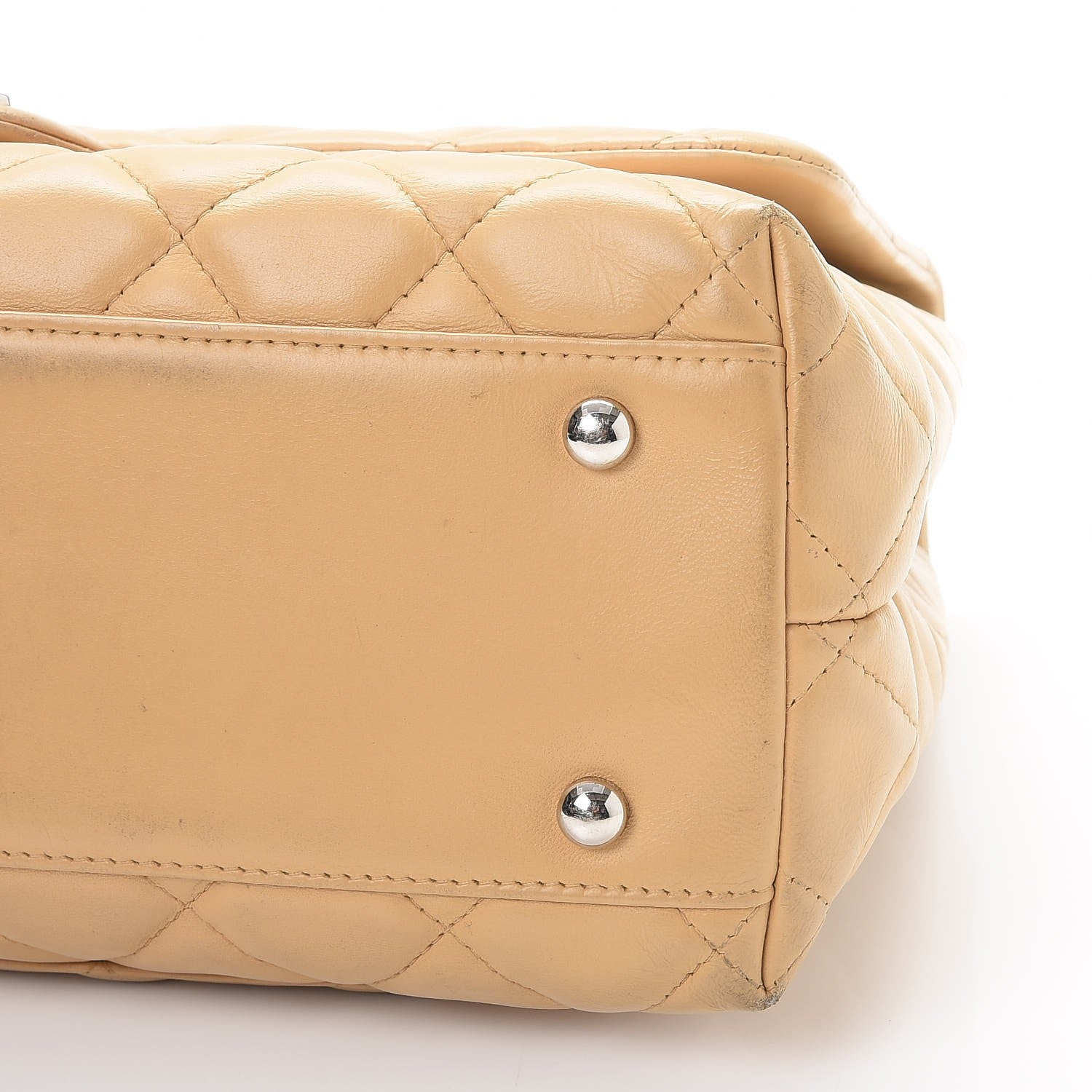 Chanel Lambskin Quilted Jumbo Kelly Flap Bag Beige 13 of 14