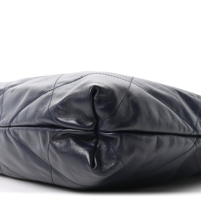 Chanel Shiny Calfskin Quilted Chanel 22 Navy Blue 11 of 11