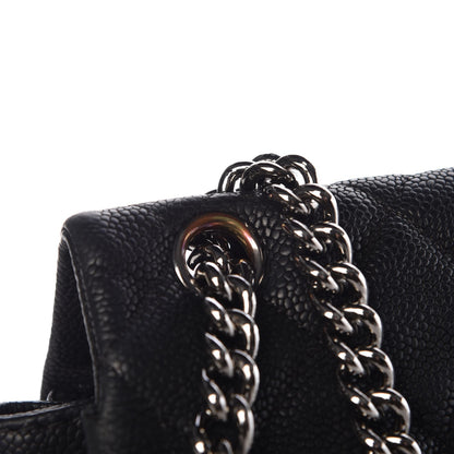 Chanel Iridescent Caviar Quilted Medium Lady Pearly Flap Black 13 of 16