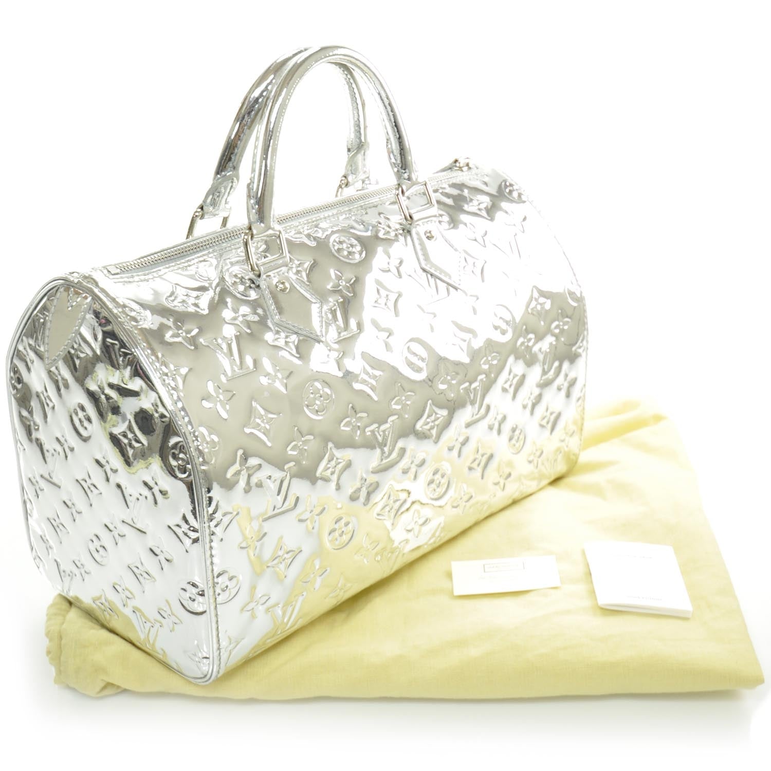 Louis Vuitton Monogram Miroir Speedy 30 Silver 3 of 8