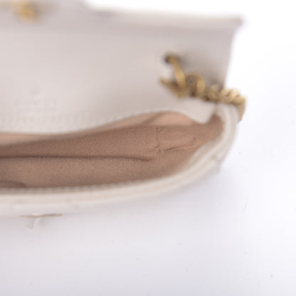 Gucci Calfskin Matelasse Heart GG Marmont 2.0 Coin Purse On A Chain Mystic White 5 of 10