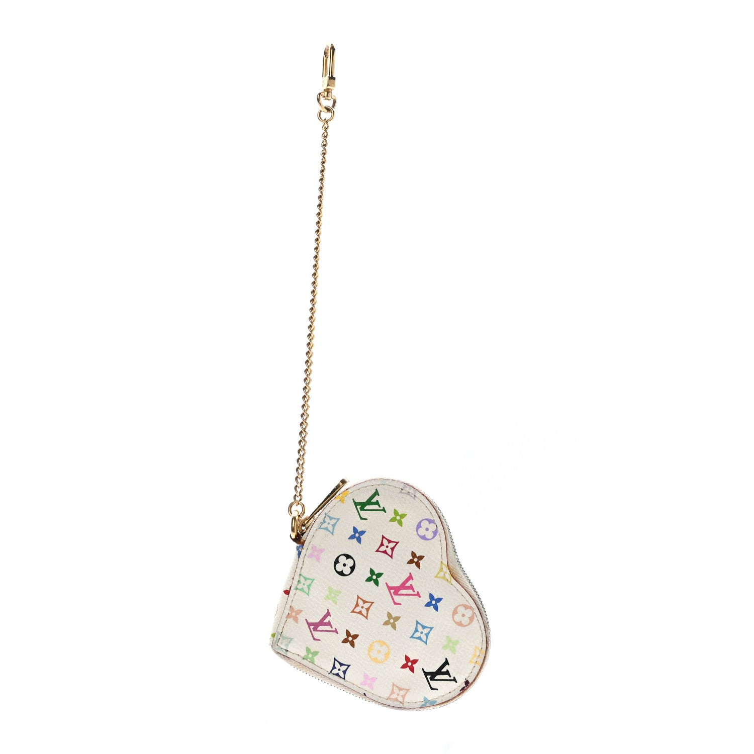 Louis Vuitton Monogram Multicolor Coeur Heart Coin Purse White 1 of 9