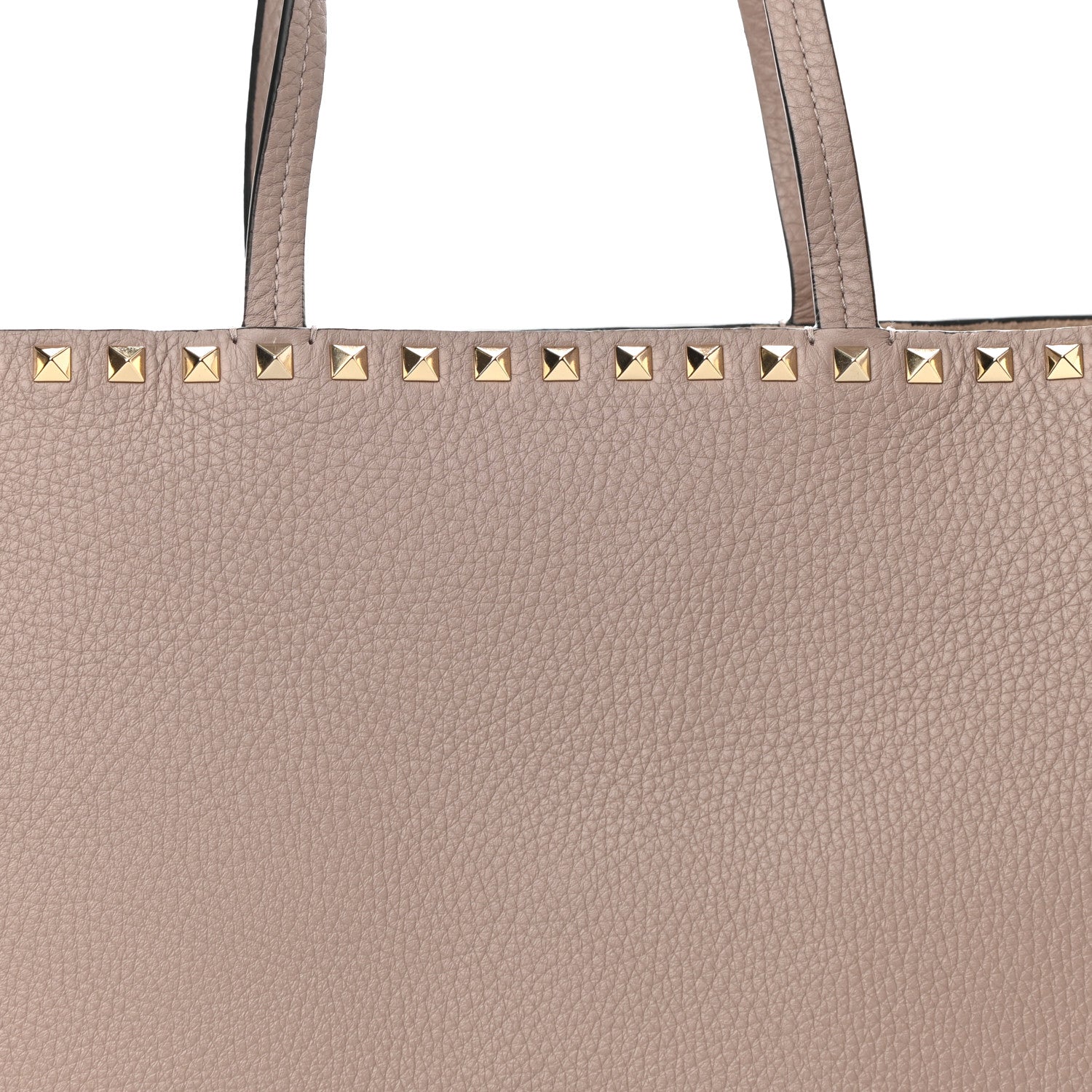 Valentino Garavani Grained Calfskin Rockstud Shoulder Tote Poudre 7 of 11