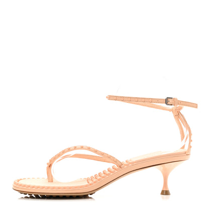 Bottega Veneta Lambskin Studded Multi Strap Sandals 39.5 Nude Peach 1 of 7