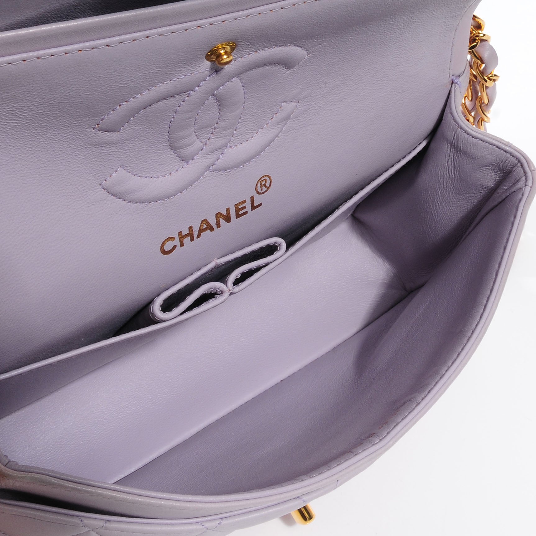 Chanel Lambskin Quilted Small Double Flap Lilac 5 of 9