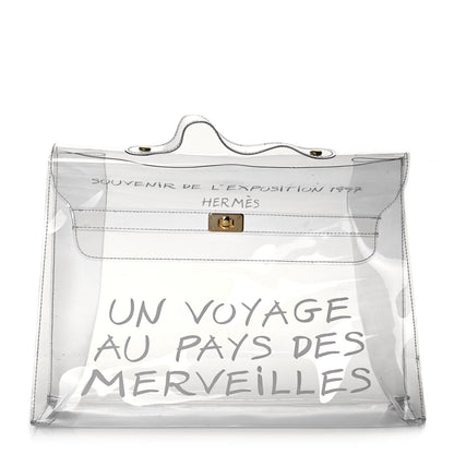Hermes Vinyl Souvenir De L'Exposition Kelly Transparent 1 of 11