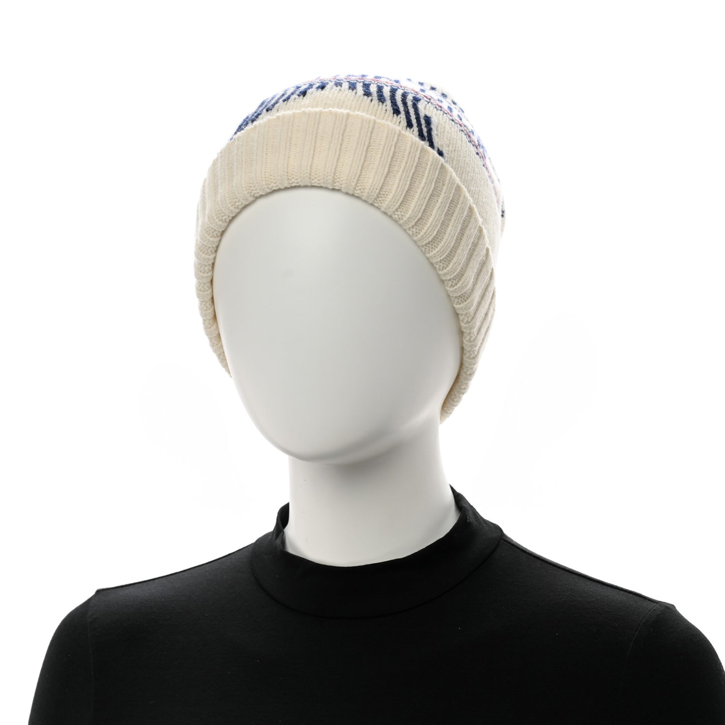 Cashmere Wool D-White Beanie White
