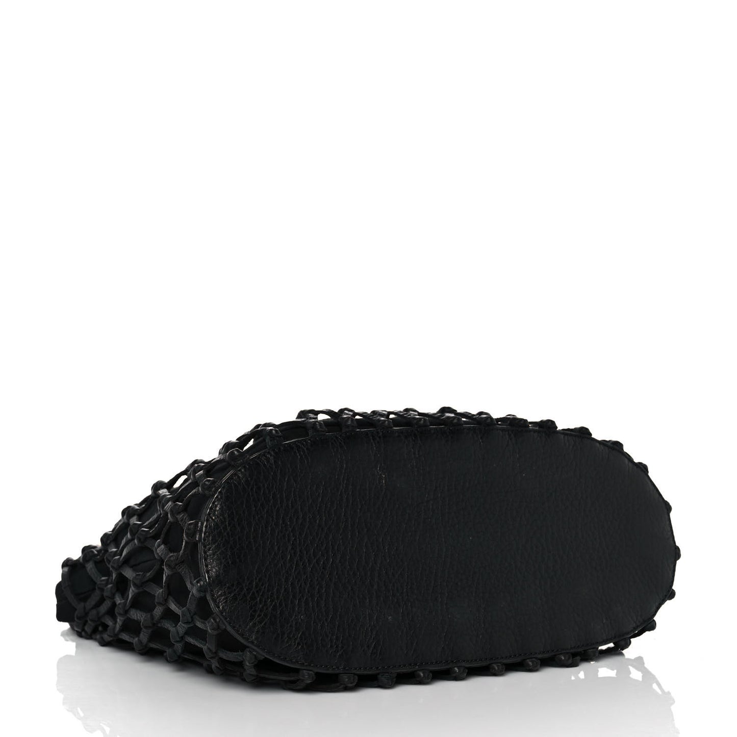 Calfskin Net Frame Tote Black