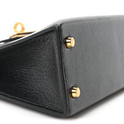 Hermes Chevre Chamkila Mini Kelly Sellier 20 Black 9 of 11