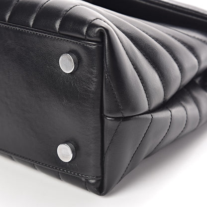 Saint Laurent Calfskin Y Quilted Monogram Medium Loulou Satchel Black 11 of 12