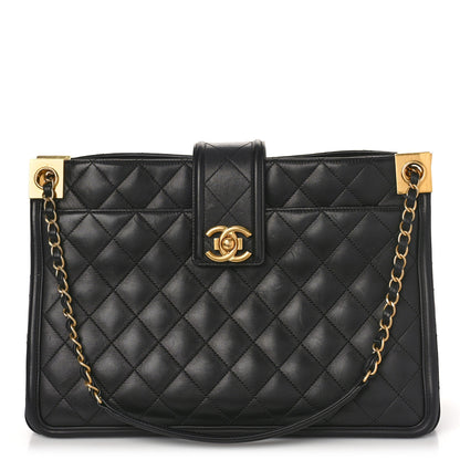 Chanel Lambskin Quilted Elegant CC Shopping Tote Black 1 of 9
