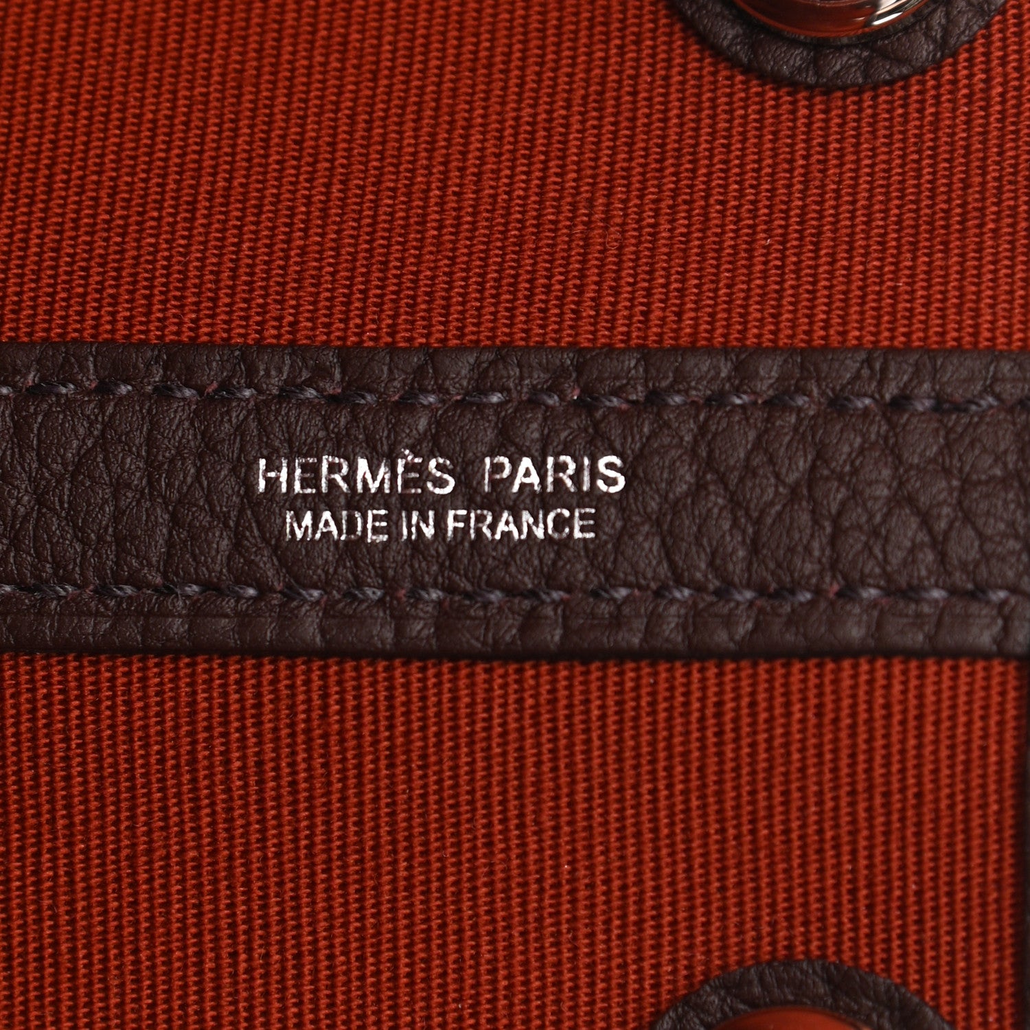 Hermes Toile Vache Country Garden Party Tote 30 TPM Orange Poppy Rouge Grenat 6 of 12