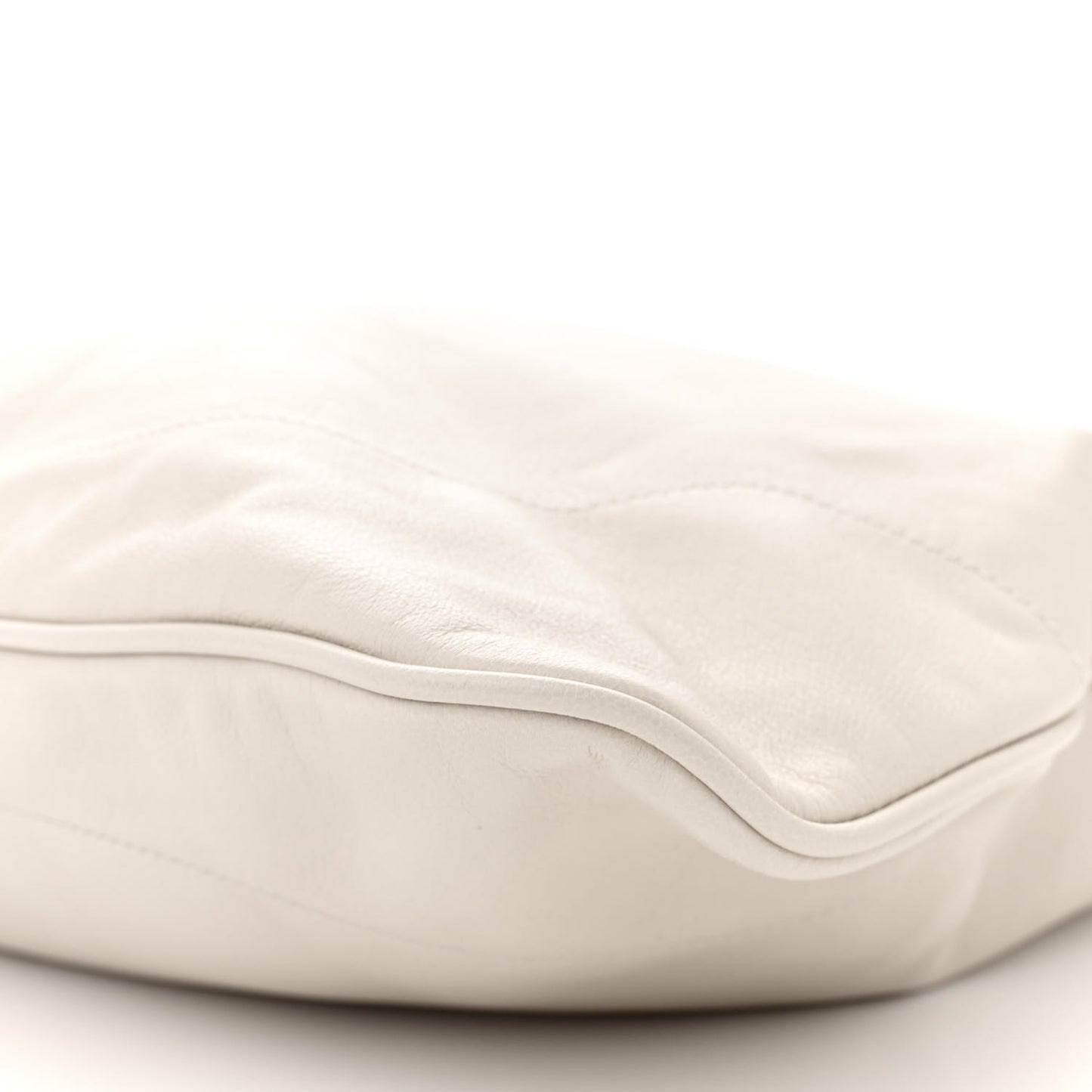 Goatskin Monochrome Large Aphrodite Shoulder Bag Mystic White