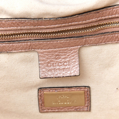 Gucci Metallic Pebbled Calfskin Medium Soho Shoulder Bag Pink 8 of 16