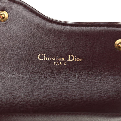 Christian Dior Oblique Saddle Lotus Wallet Burgundy 6 of 8
