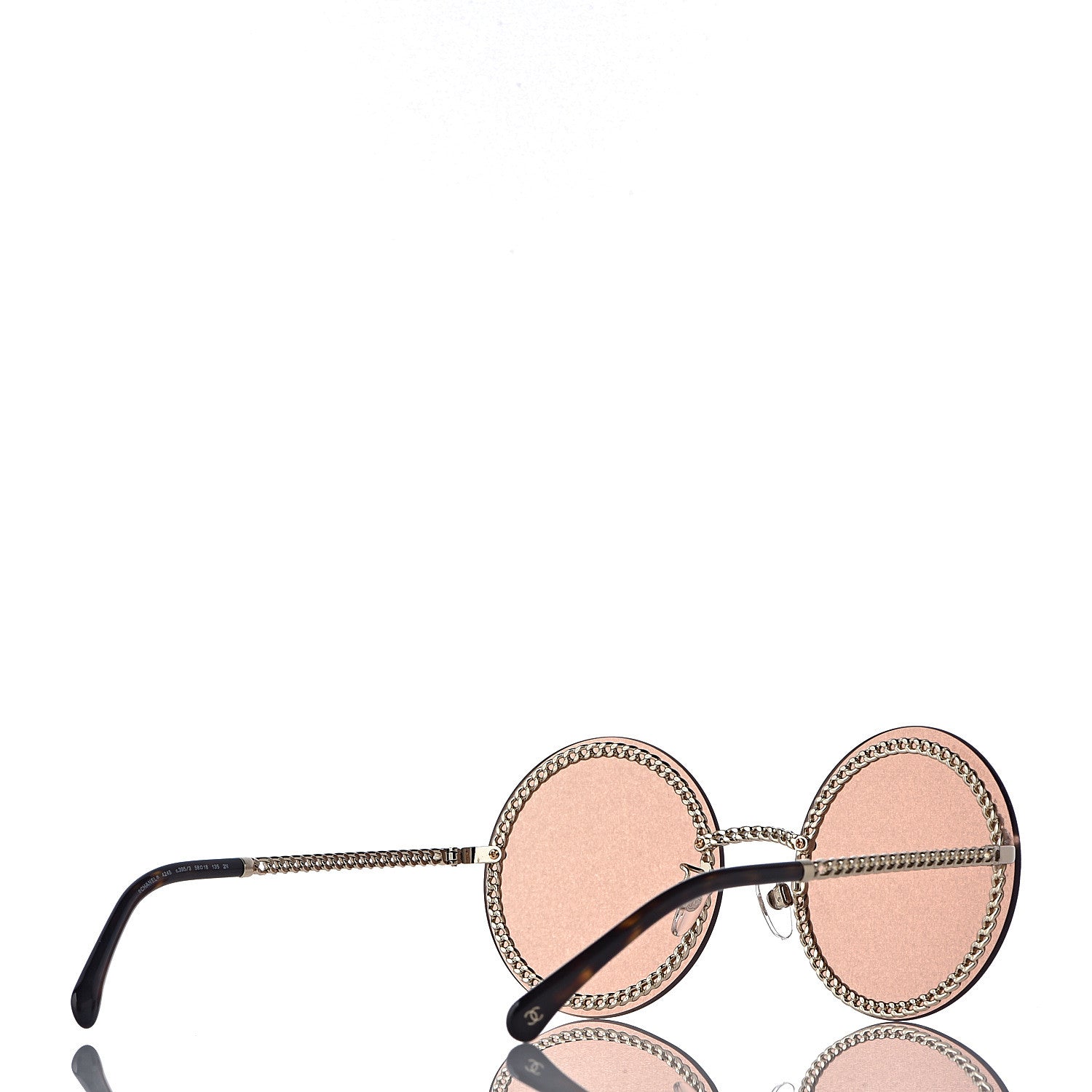 Chanel Chain Round Sunglasses 4245 Brown Gold 5 of 10