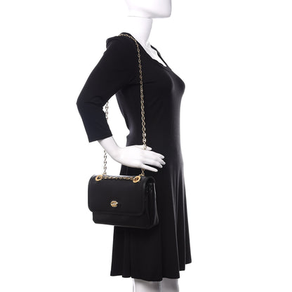 Gucci Azalea Calfskin Small Marina Chain Shoulder Bag Black 6 of 16