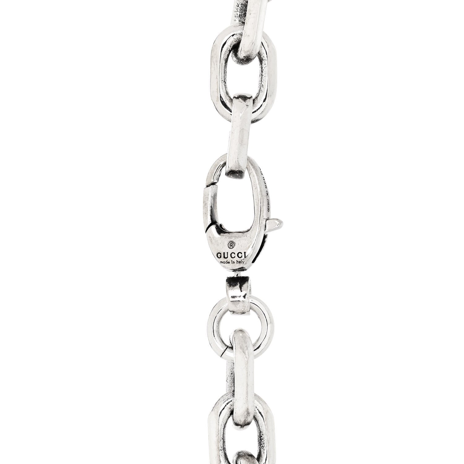 Gucci Sterling Silver Narrow Interlocking G Link Bracelet 3 of 6
