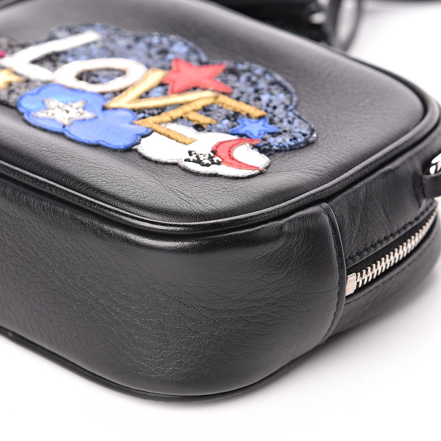 Saint Laurent Calfskin Love Patchwork Blogger Bag Black 10 of 11