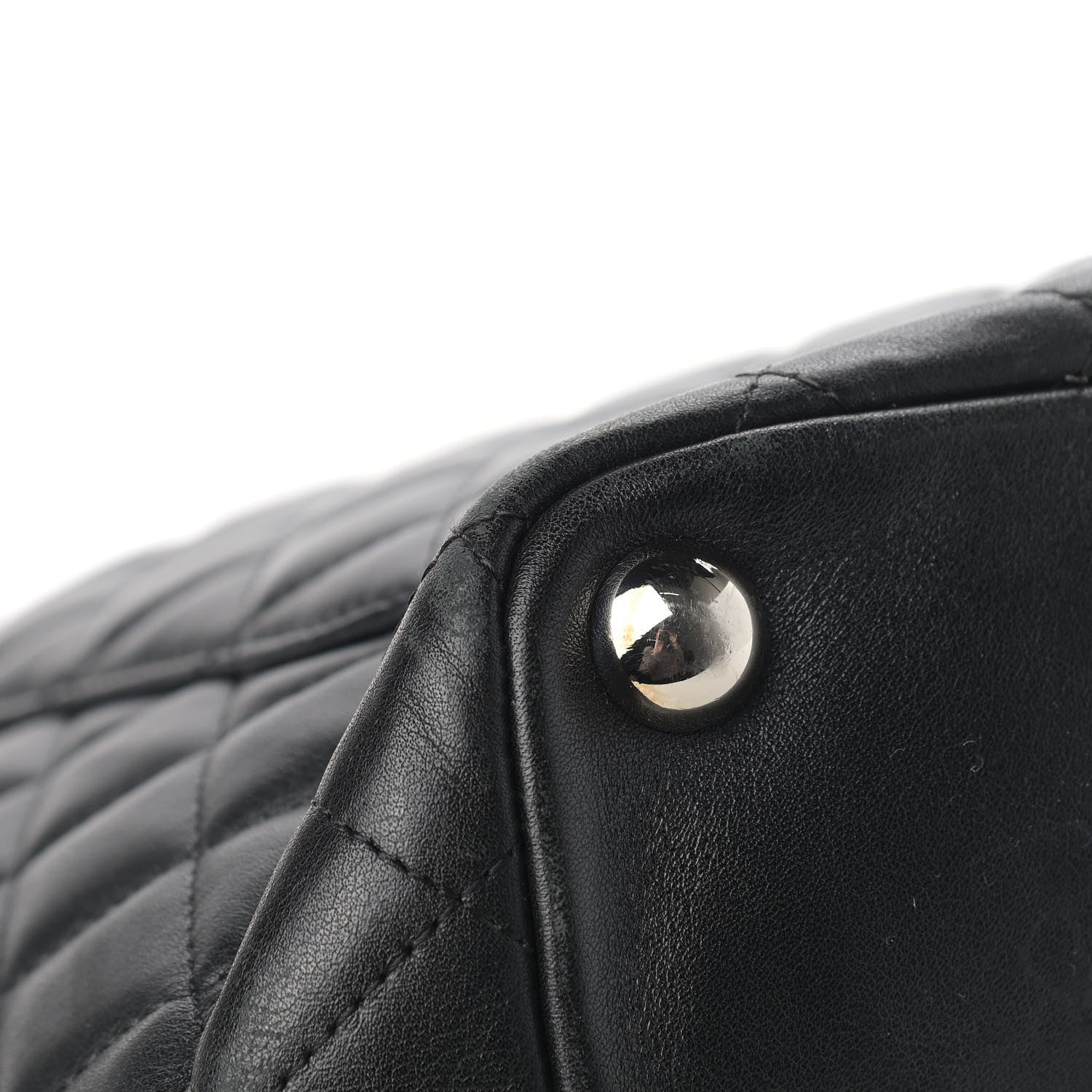 Chanel Calfskin Quilted Medium Cambon Tote Black White 9 of 26
