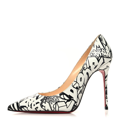 Christian Louboutin Calfskin WallGraf So Kate 120 Pumps 37 Black White 1 of 7