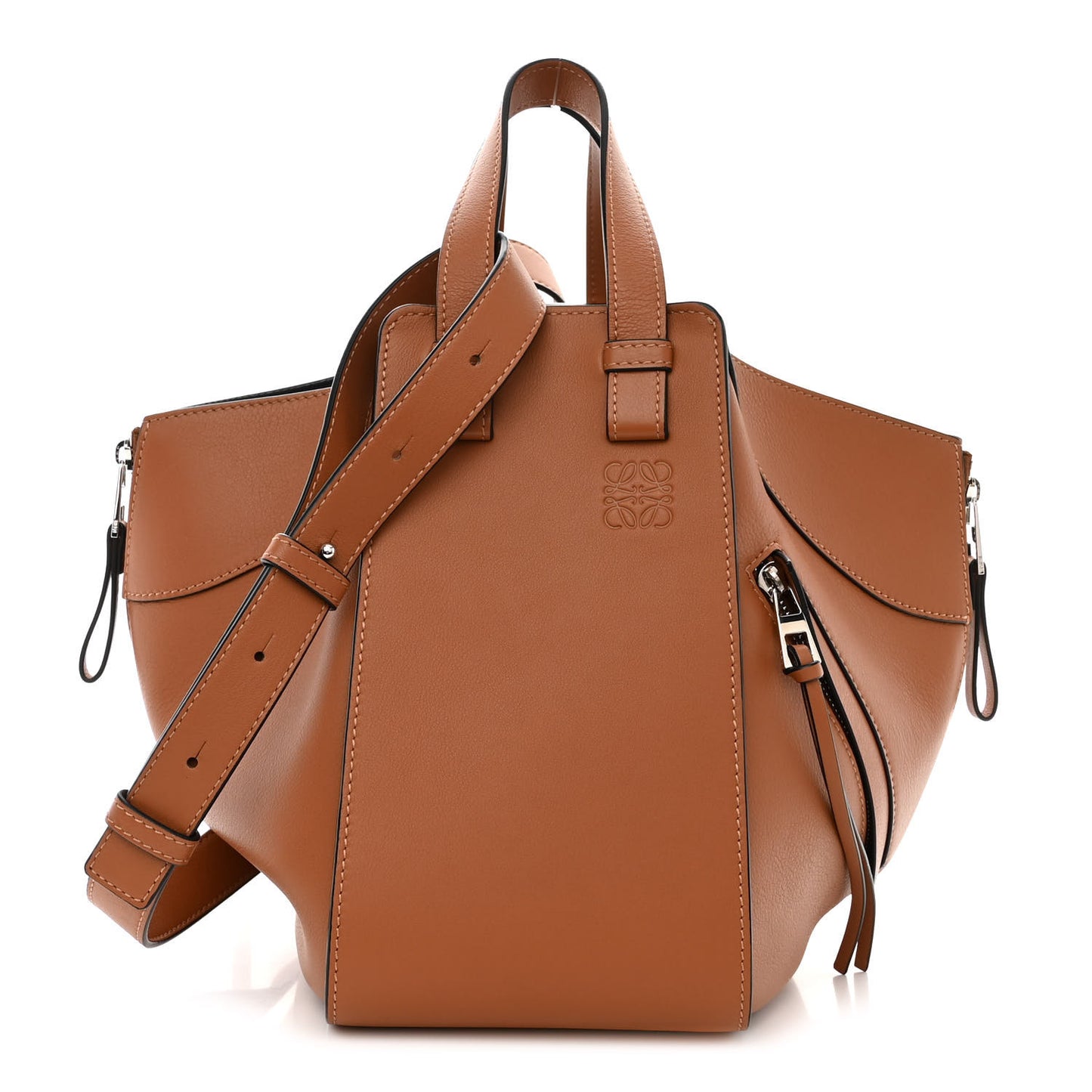 Calfskin Small Hammock Shoulder Bag Tan