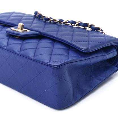 Chanel Lambskin Quilted Medium Double Flap Blue 12 of 13