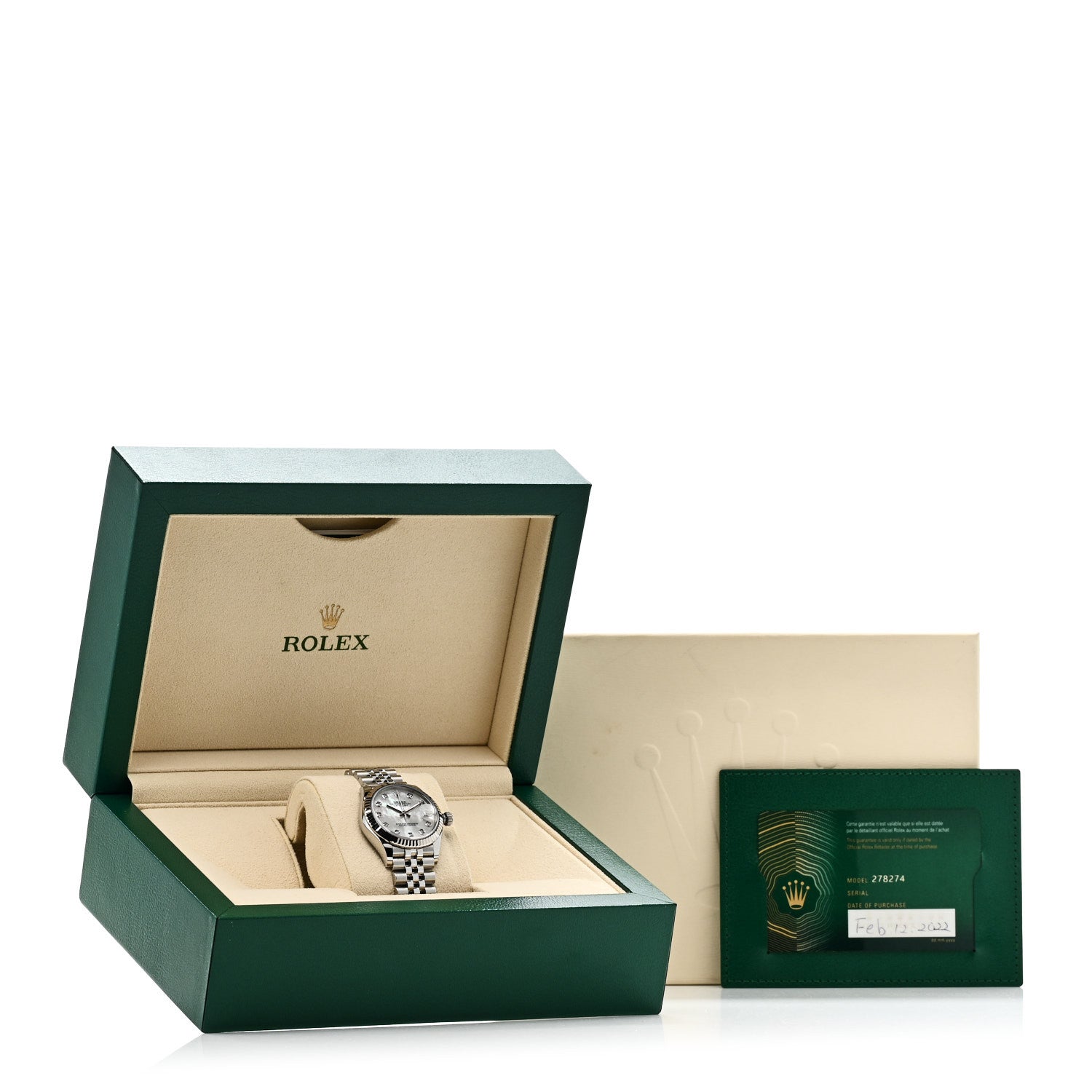 Rolex Stainless Steel 18K White Gold Diamond Mother of Pearl 31mm Oyster Perpetual Datejust Watch 278274 5 of 5