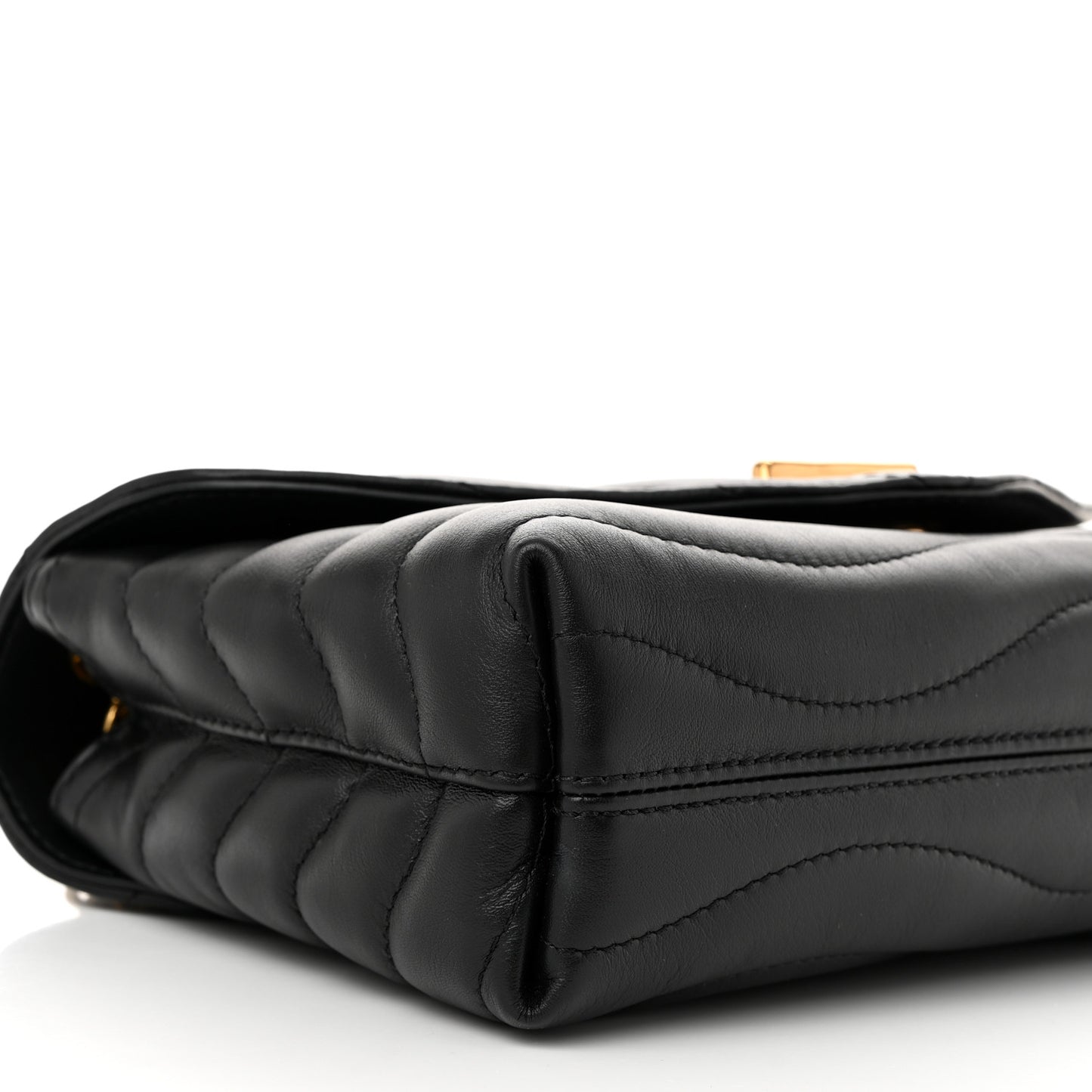 Calfskin New Wave Chain Bag MM NM Black