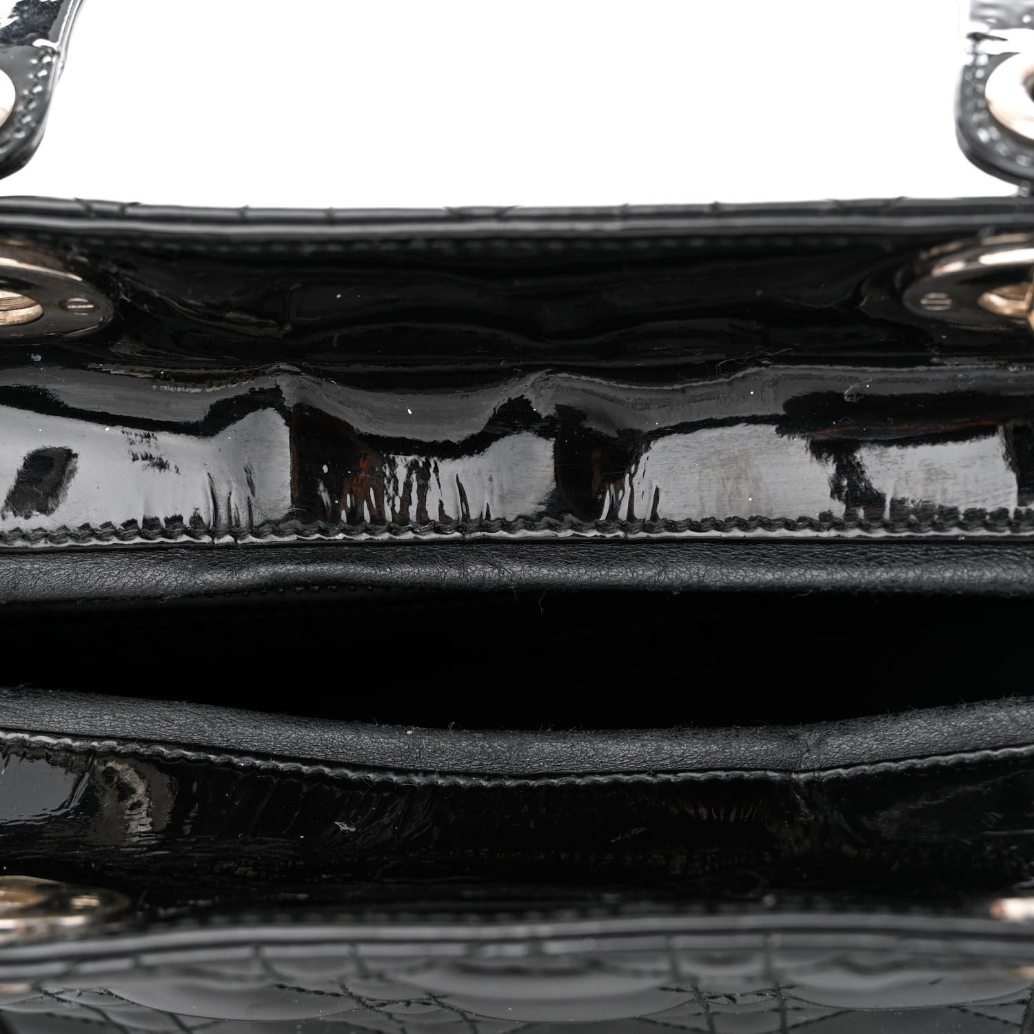 Christian Dior Patent Cannage Large Lady Dior Black 11 of 14