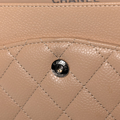 Chanel Caviar Quilted Medium Double Flap Light Beige 15 of 15