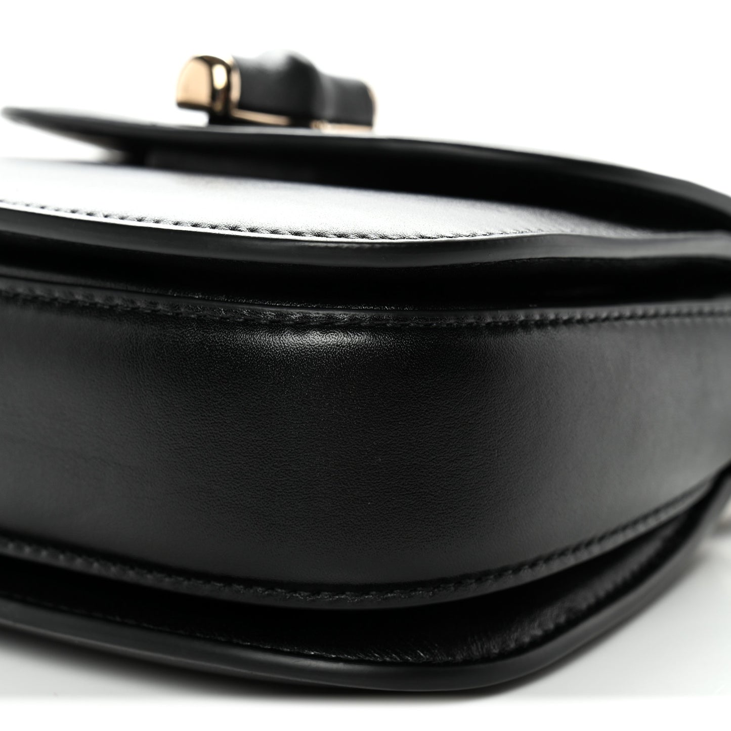 Boarded Dyana Lux Calfskin Web Monochrome Mini Bamboo 1947 Top Handle Bag Black
