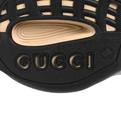 Gucci Ultralight Plume Calfskin Monogram Printed Mens Gucci Run Sneakers 8.5 Beige Blue 7 of 10