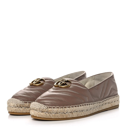 Gucci Nappa Matelasse GG Marmont Espadrilles 38 Porcelain Rose 3 of 8
