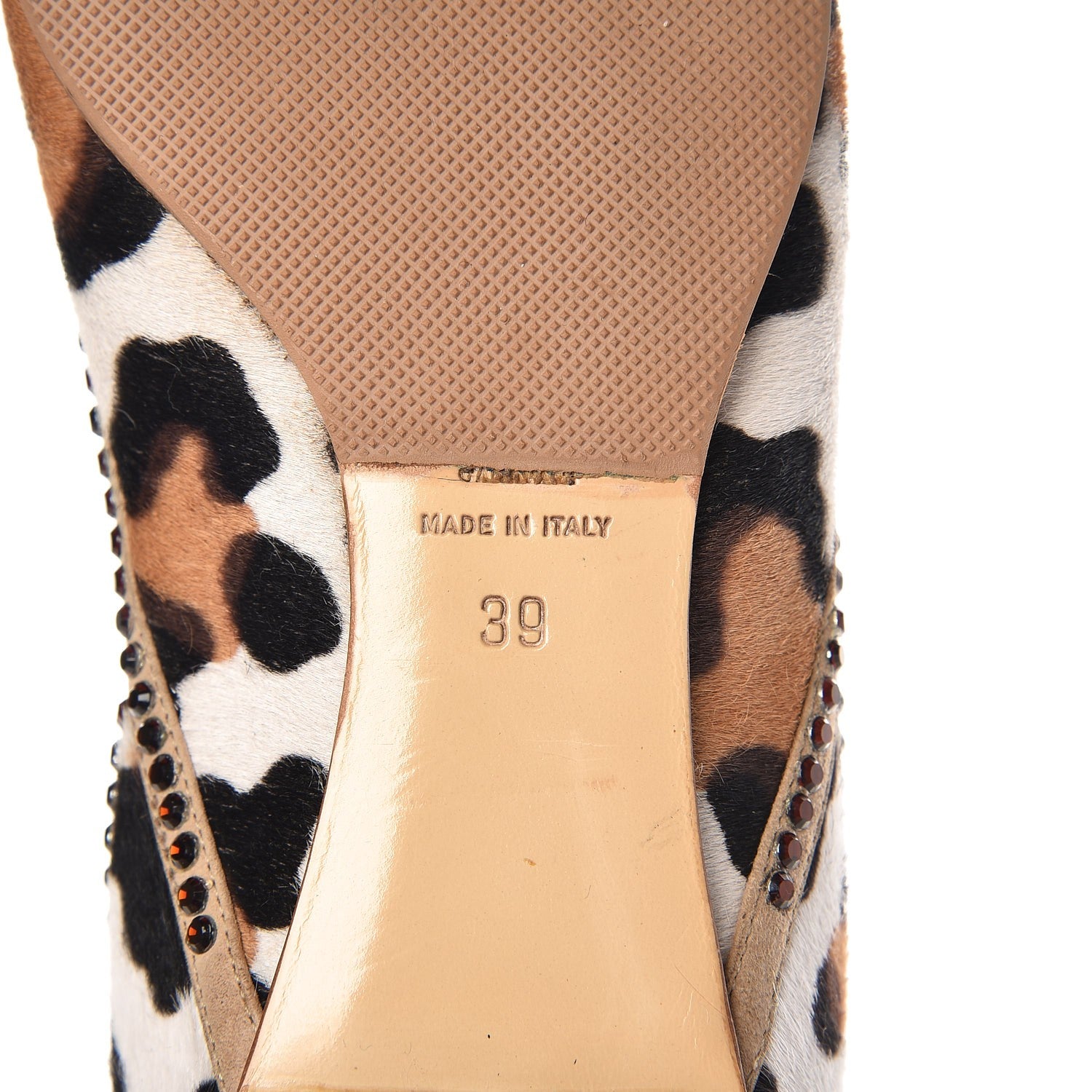 Valentino Garavani Pony Hair Leopard Print Crystal Flats 39 9 of 11