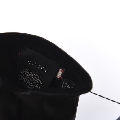 Gucci Nappa Cashmere Snake Embossed Gloves M Black 3 of 5