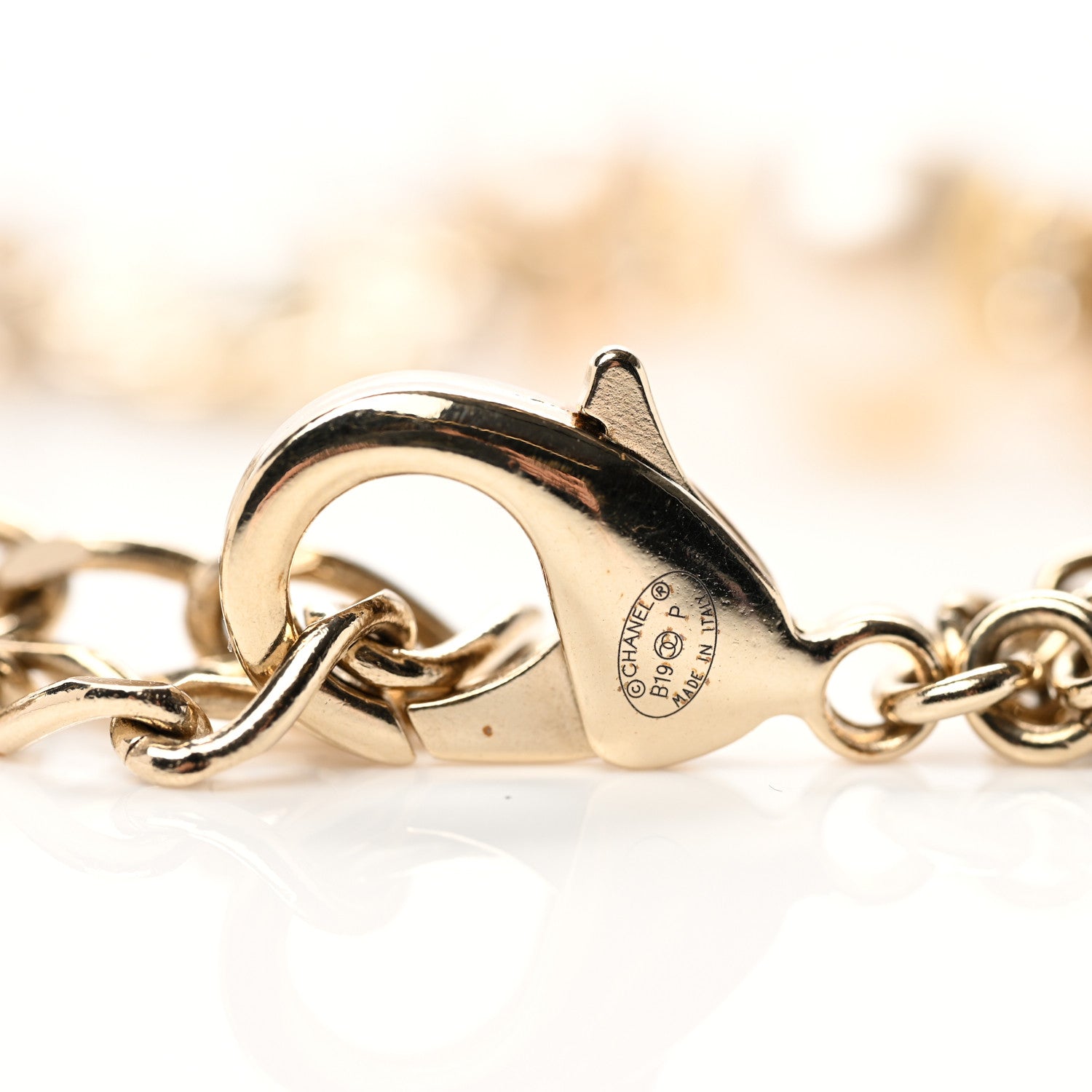 Chanel Pearl Crystal Pearls Coronation CC Bracelet Gold 4 of 4