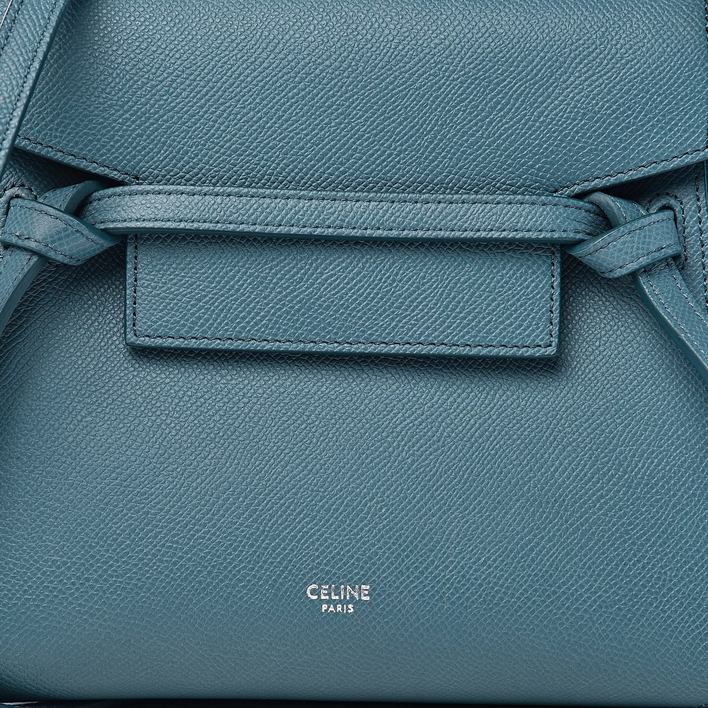 Grained Calfskin Nano Belt Bag Slate Blue